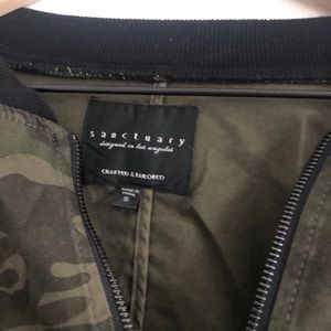 Sanctuary Camo Bomber Jacket